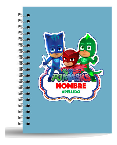 Kit Imprimible Etiquetas Escolares Pj Masks Textos Editables