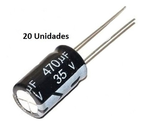 Imagem 4 de 7 de Capacitor Eletrolítico 470uf X 35v 105° - 20 Unidades
