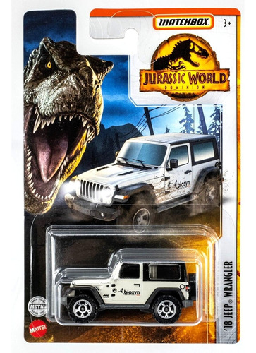 Jeep Wrangler 18 Biosyn Jurassic World Matchbox Metal