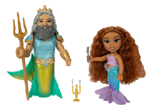 Set De Bonecas Ariel E Rei Tritao A Pequena Sereia Sunny Brinquedos