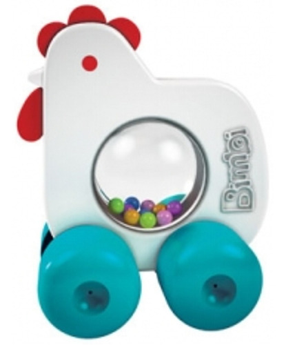 Imagen 3 de 4 de Sonajero De Arrastre Bimbi Gallinita Con Ruedas En Planeta!