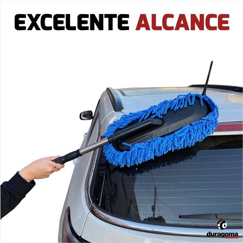 Imagen 6 de 6 de Plumero Lampazo Microfibra Extensible Grande Aluminio Auto