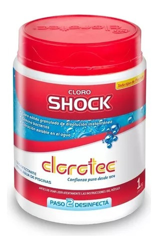 Cloro Shock Polvo Clorotec Disolucion Instantanea 1k