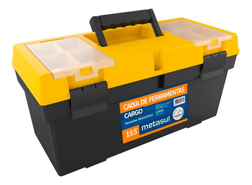 Caja Maletín De Herramientas 19.5 Metasul Amarillo/negro