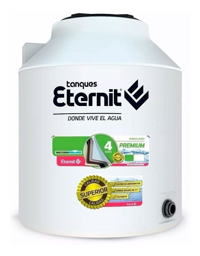 Tanque De Agua Eternit Premium Cuatricapa Vertical 600l