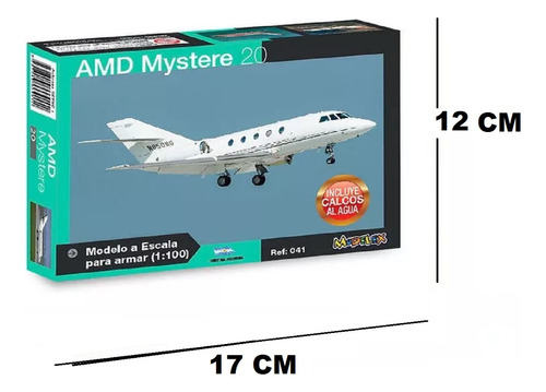 Avion Amd Mystere Falcon 20 Maqueta Armar 1/100 Modelex