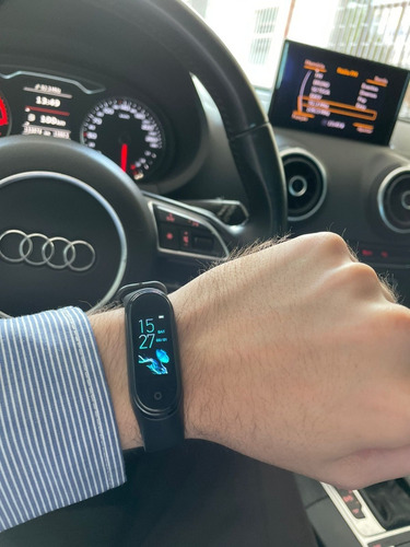 Relógio Smartband Smartwatch Pressão Corrida Bicicleta Fit + Pulseira Preto Bisel Preto
