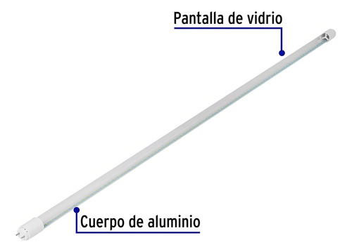 Tubo Led 18 W 48 Leds Base G13 120 Cm Voltech 28001 Color Blanco
