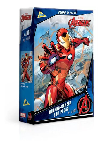 Quebra Cabeça 200 Peças Marvel Avengers Homem De Ferro 2750