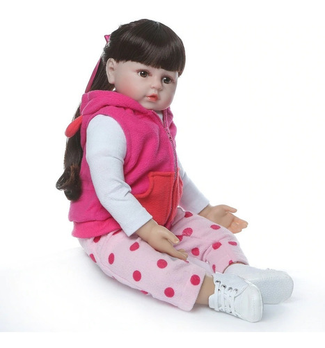 Bebe Reborn Corpo Pano Linda Com Girafinha 48cm - Laura Baby