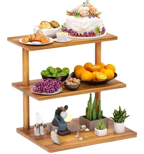Soporte De Madera Para Cupcakes De 3 Niveles, Estilo