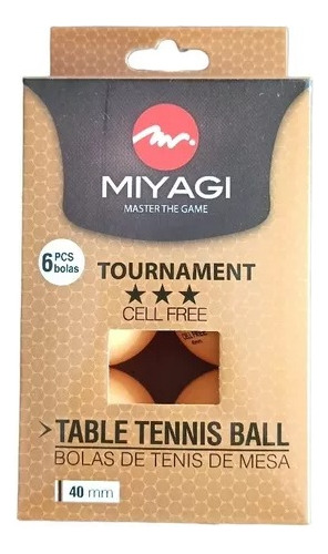 Bolas Tenis De Mesa Tournament 3 Estrellas Cell Free