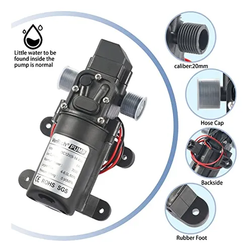 Bombas De Agua Verrich De 12 V, Bomba De Diafragma 1/2, Cone