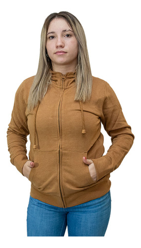 Campera Canguro Dama Deportivo Legacy - Beige - Bdl-13