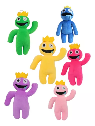 7 Personagens - Pelúcias Rainbow Friends (Blue, Red, Pink, Orange, Green,  Yellow e Purple)