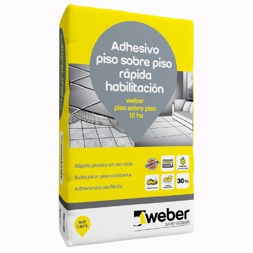 Pegamento Weber Piso Sobre Piso 12hs X 30kg