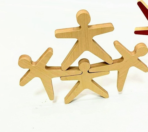 Acrobatas - Juego Didactico De Mesa De Diseño En Madera