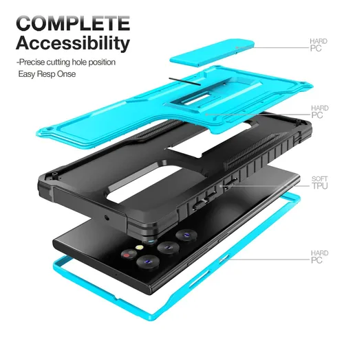 Fito Para Samsung Galaxy S23 Ultra Caso, Doble Capa A Prueba