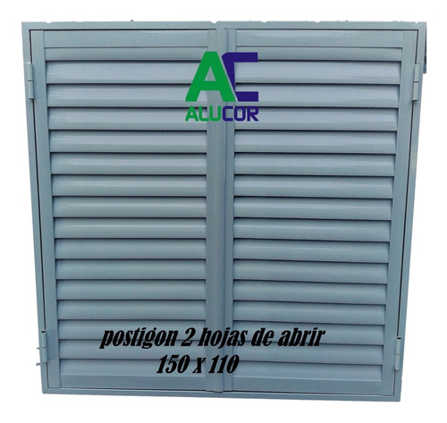 Postigon De Aluminio 150 X 110 2 Hojas Envio Gratis
