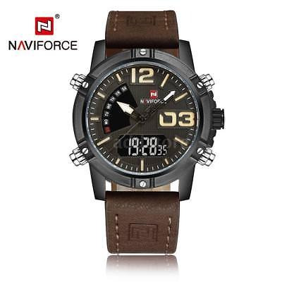 Naviforce Nuevos Dual Display Cuarzo Digital Hombres Deporte