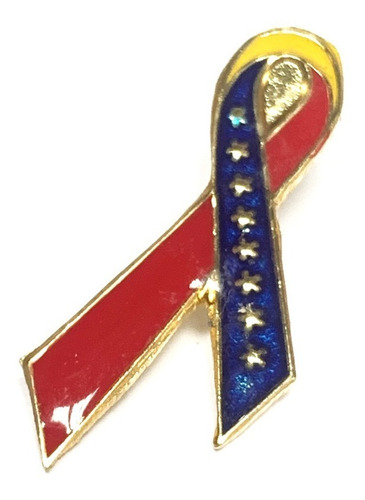 Pin Lazo Con Bandera De Venezuela, 8 Estrellas, 15mm Ancho