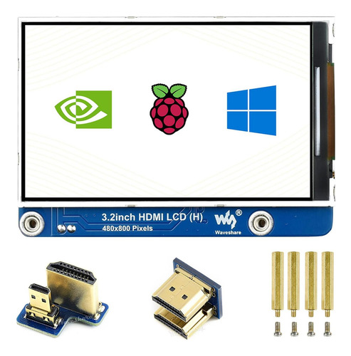 Pantalla Lcd Ips Waveshare De 3.2 Pulgadas (h) Para Raspberr