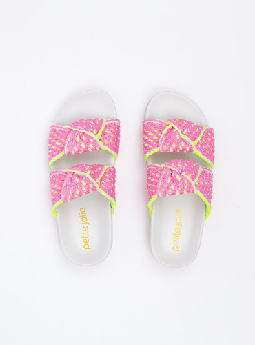 Chinelo Petite Jolie Knit Flat Hit Pink/translucido Pj7315