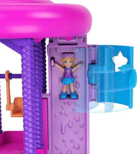 Juguete Al Aire Libre De Polly Pocket Con 2 Micro Muñecas Ac