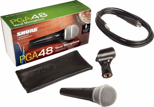 Microfono Shure Pga48 Qtr Con Cable , Oficial Color Negro/plateado