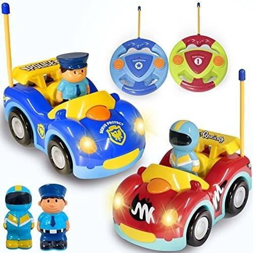 Haktoys Coche De Policía De Dibujos Animados Con Control De 