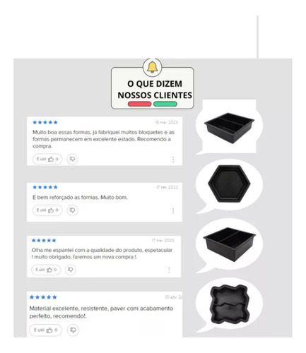 Forma Com Divisória Dupla P/ Fazer Bloco De Cimento - 17 Pçs