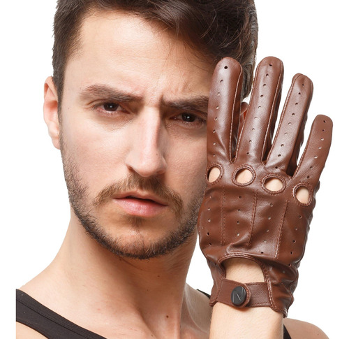 Guantes De Cuero Para Conducir Para Hombre Guantes Sin Forro