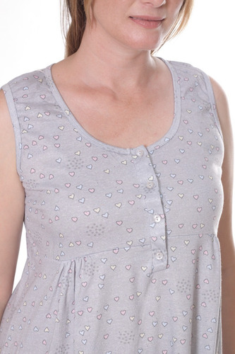 Imagen 5 de 8 de Camisón Maternal Para Amamantar + Saco Manga Larga 810