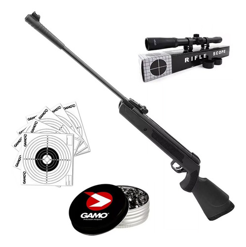 Rifle Aire Comprimido 5.5 Lb600 G2 Balines Blanco Mira 4x20 