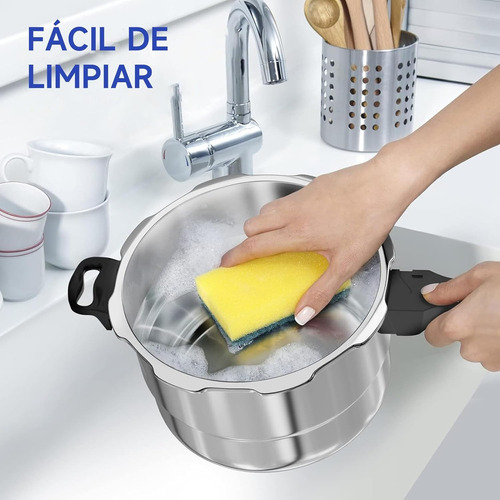 Olla Express De Presión Aluminio 7 Lts Válvula De Seguridad