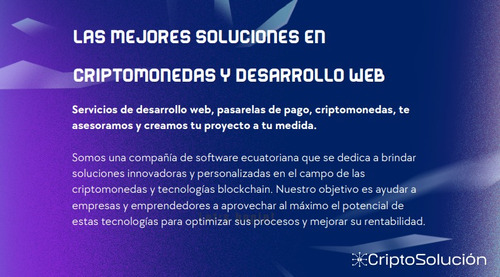 Programación De Sistemas Web Y Aplicaciones De Criptomonedas