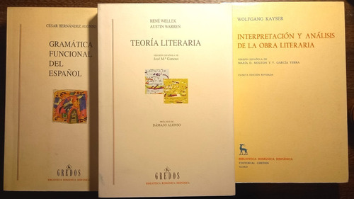 Colección De Libros De Teoria Y Gramatica Literaria Gredos