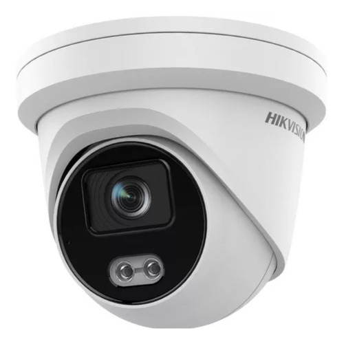 Câmera Dome Colorvu Ip Hikvision 4m Com Áudio Wdr 130db Poe