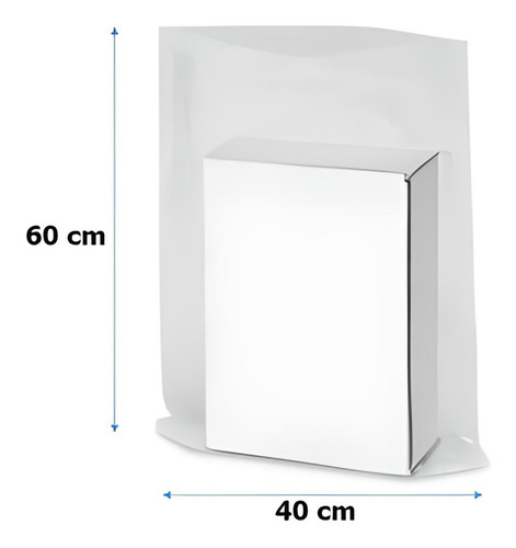 Bolsa Plástica 40x60 Cm Transparente Celofán - 100 Unidades