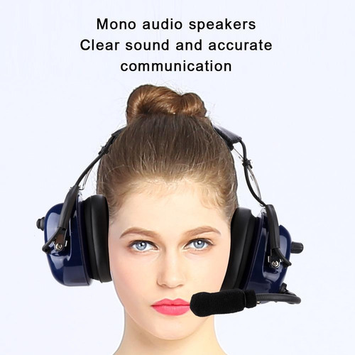 Imagen 7 de 7 de Aviation Headset Piloto Micrófono Ga Plug Reducción De Rui