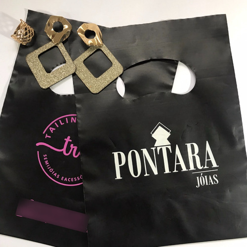 Sacola Plástica Personalizada 16x22 (0,12) Promoção 100 Unid
