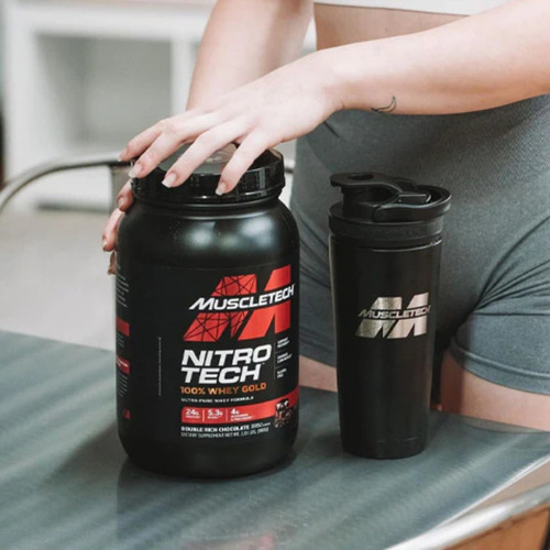 Combo X2 Proteína Muscletech Nitro Tech 100% Whey Gold X 2lb Sabor Strawberry Shortcake (frutilla)