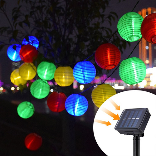 Linterna Led Solar Guirnalda Boda Deco De 3,5 M