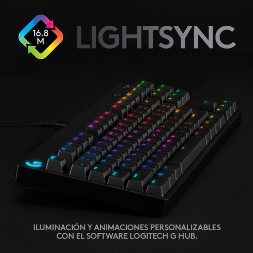 Imagen 4 de 10 de Teclado Tkl Gamer Mecanico Rgb Logitech G Pro Negro