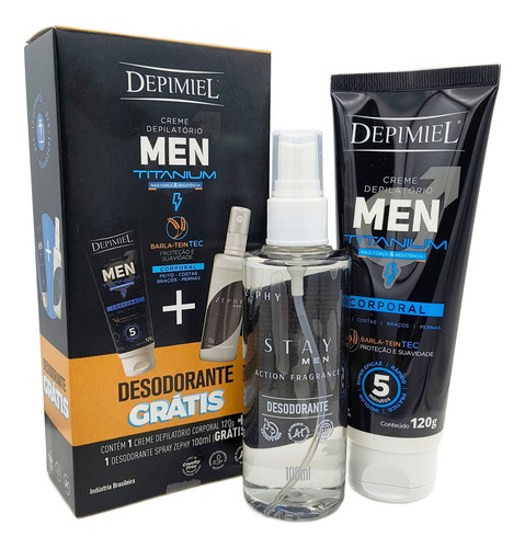 Kit Creme Depilatorio Men Titanium - Depimiel