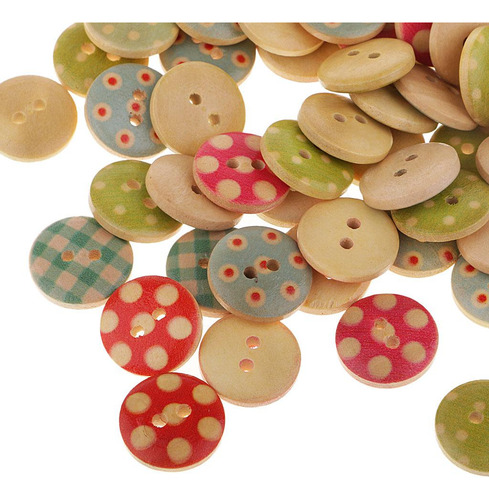 100pcs Botones De Impresos Diy Scrapbooking Crafting