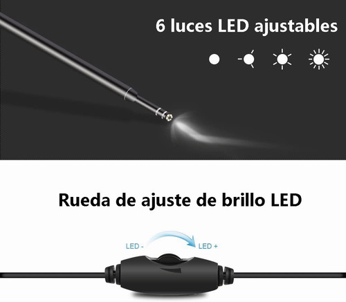 Imagen 2 de 7 de Otoscopio Digital, Cámara De Oídos Para Usar En Pc Y Celular