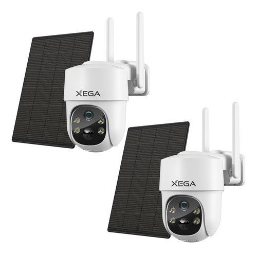 Xega Camara De Seguridad Solar Inalambrica Para Exteriores,