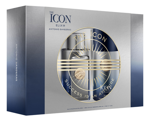 Perfume Hombre Banderas The Icon Elixir 100ml + Deo Set