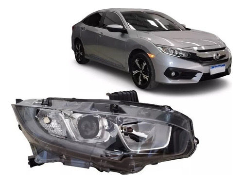 Optica P/ Honda Civic 2017 2018 2019 2020 Con Led